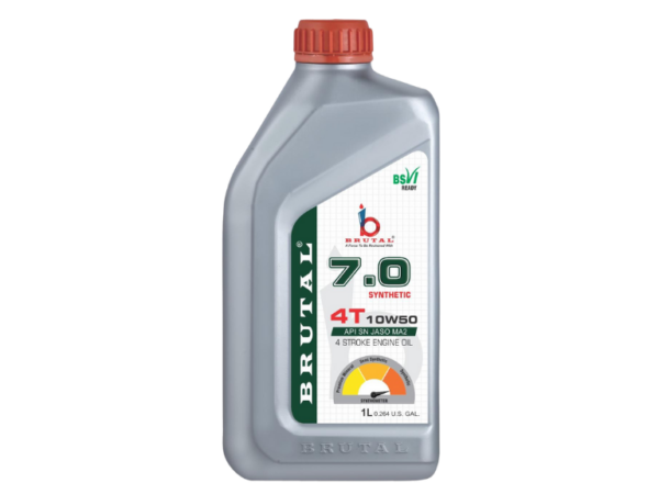 BRUTAL 7.0 SYNTHETIC 4T 10W50 API SN JASO MA2 1 Lit
