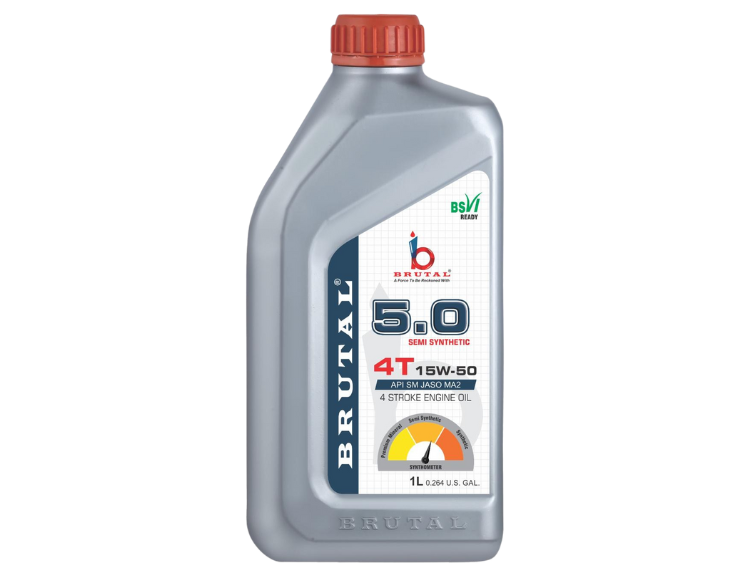 Brutal 5.0 SEMI SYNTHETIC 4T 15W-50 API SM JASO MA2 1Lit